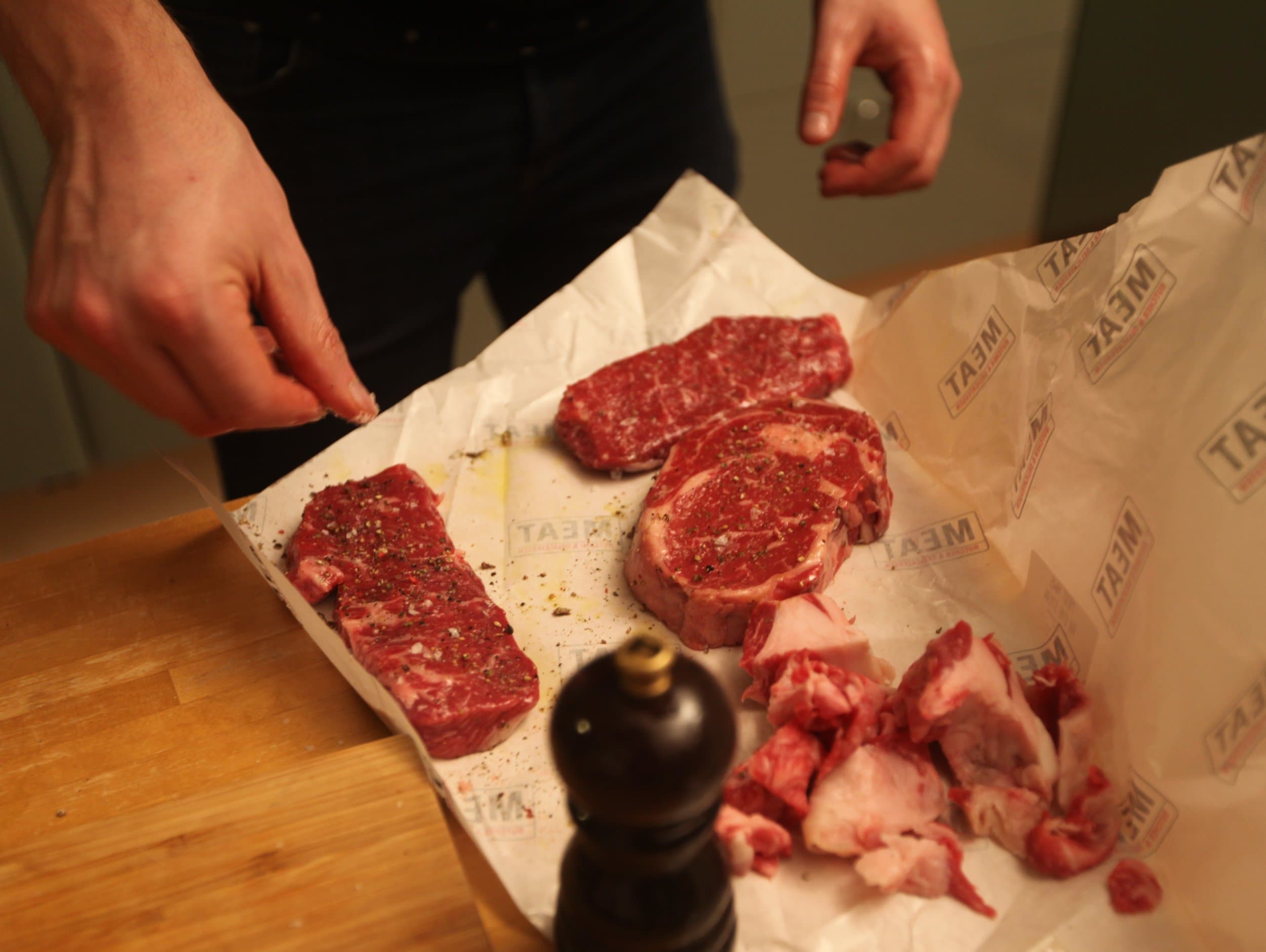 Pittsburgh rare steak