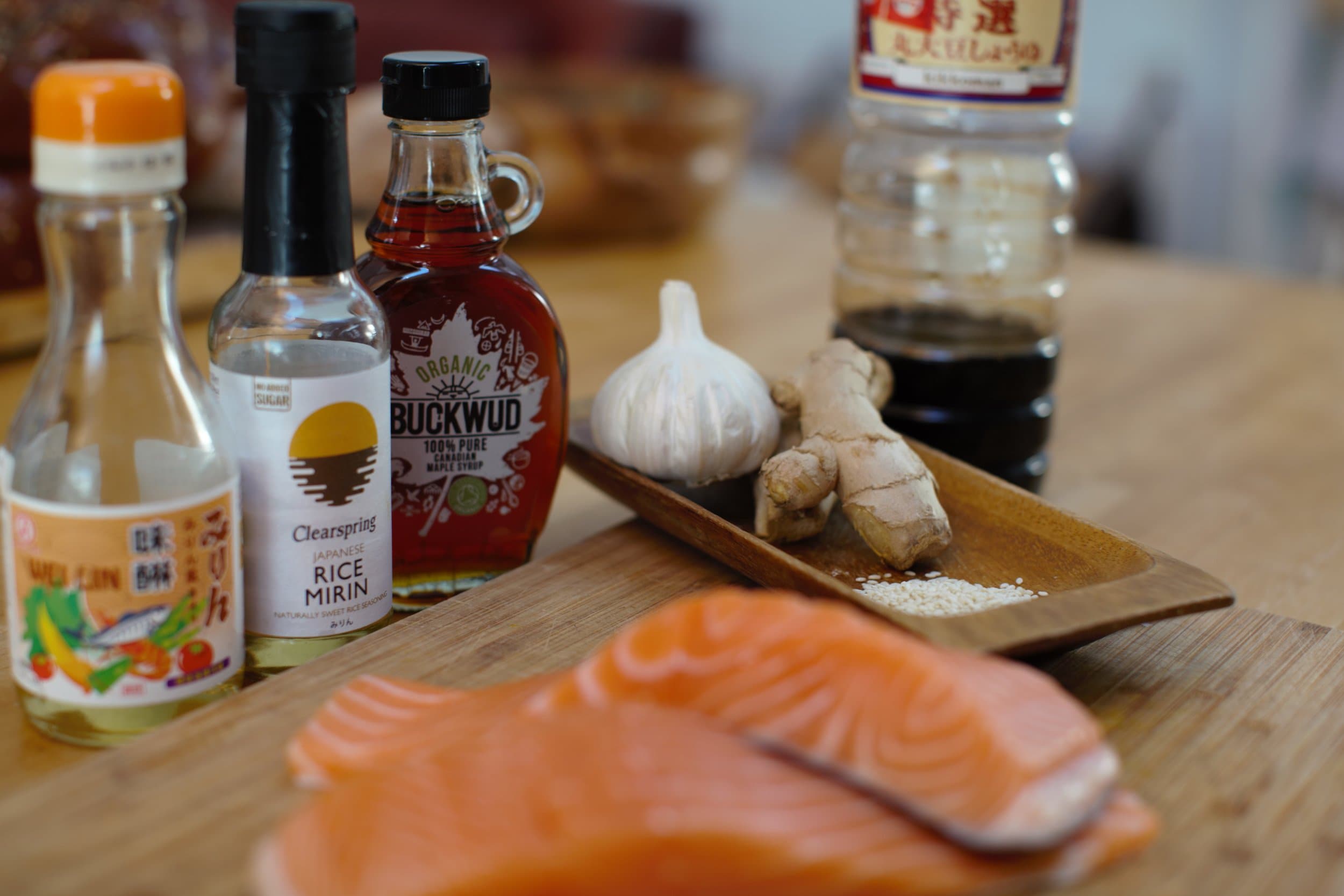 Salmon Teriyaki with Baked Sushi Rice
